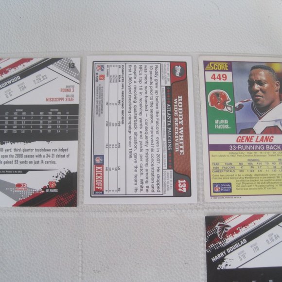 Lot of 13 Atlanta Falcons NFL Player Cards - Picture 10 of 12